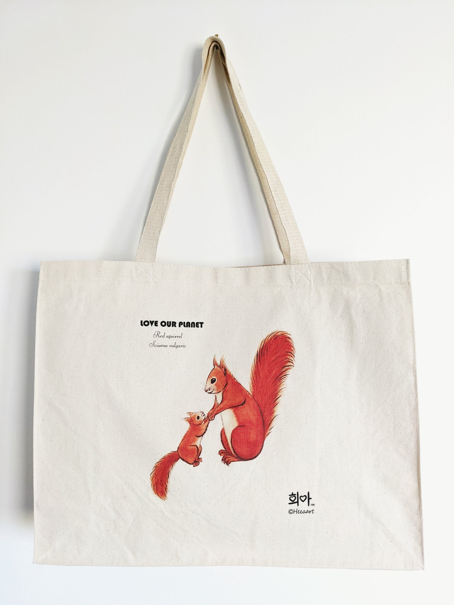 Red Squirrel Canvas Bag