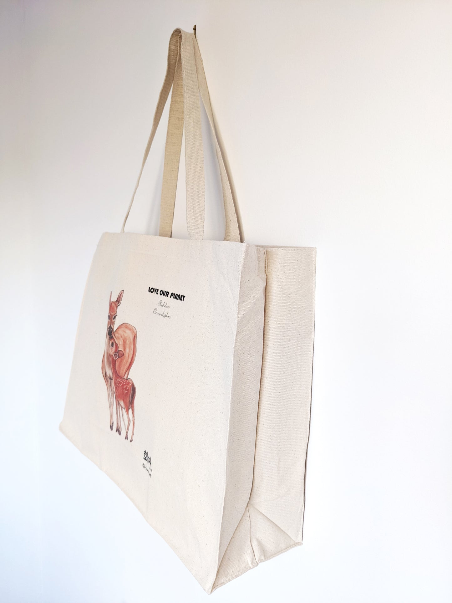 Red Deer Canvas Bag