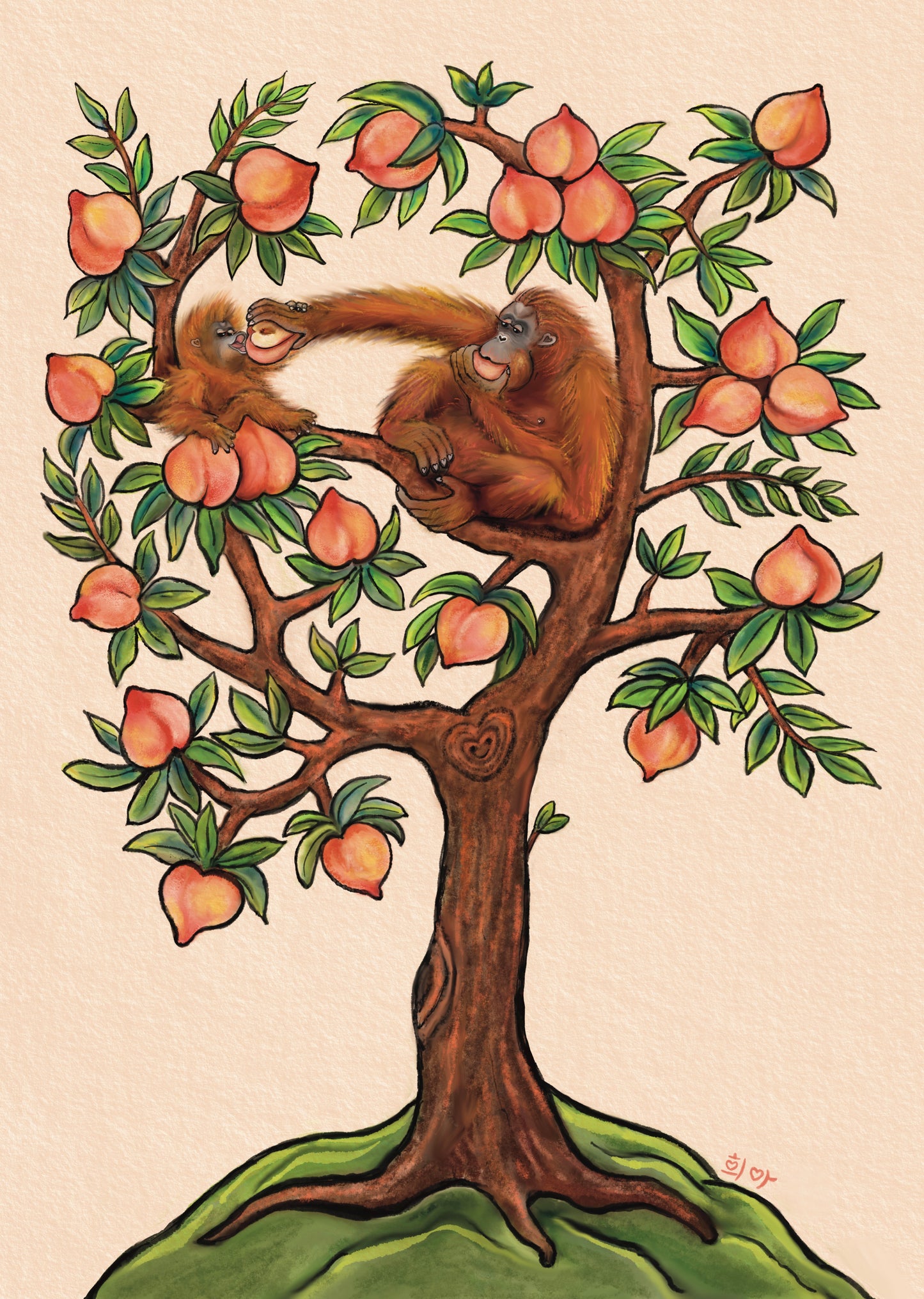 오랑우탄과 복숭아 Orangutan & Peach